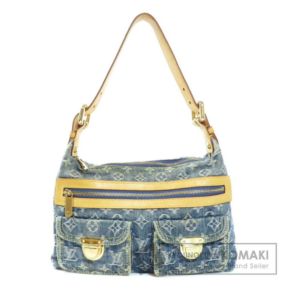 Louis Vuitton Baggy Monogram Denim Shoulder Bag Blue